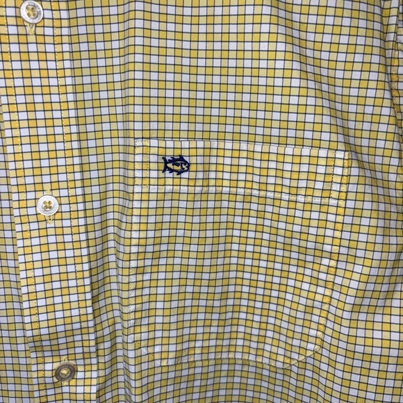 Southern Tide Yellow Checkered Shirt - Picture 2 of 6